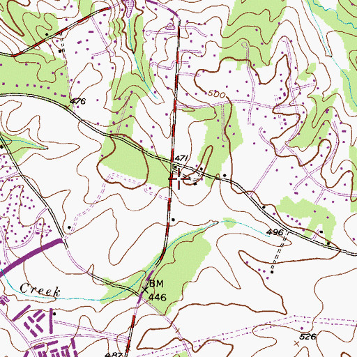 Topographic Map of Saint John Neumann Church, MD