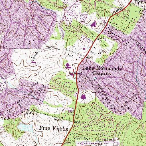Topographic Map of Rockville Volunteer Fire Department Station 33, MD