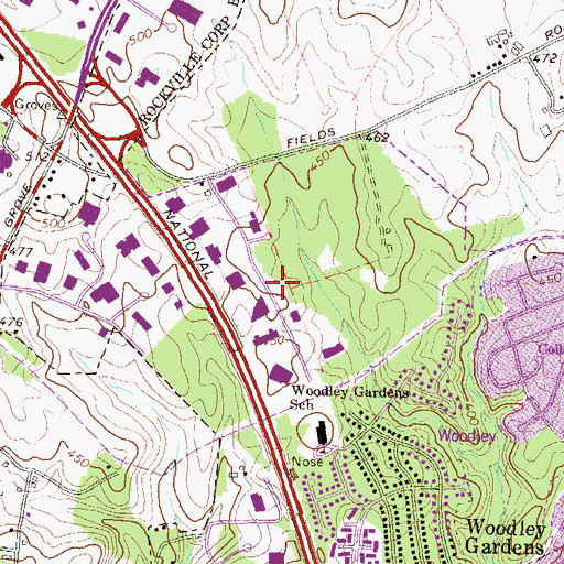 Topographic Map of 270 Industrial Park, MD