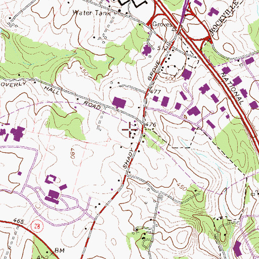 Topographic Map of Key West Corporation Industrial Center Park, MD