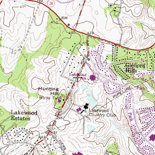 Topographic Map of Key West Research Center Industrial Park, MD