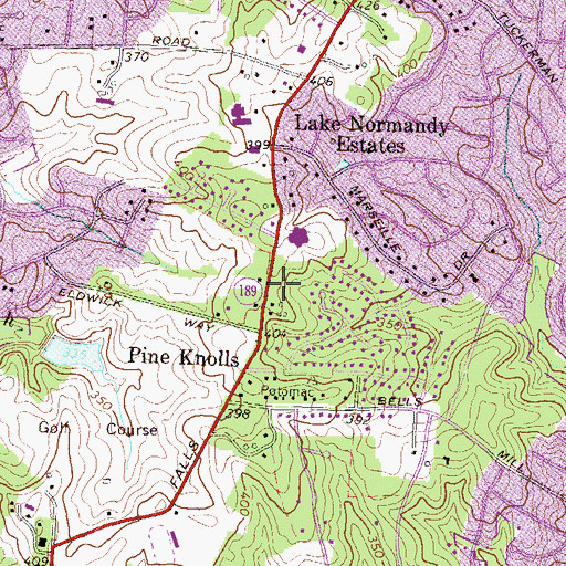 Topographic Map of Potomac Park Community Center, MD
