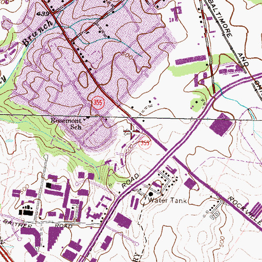 Topographic Map of Casey Community Center, MD