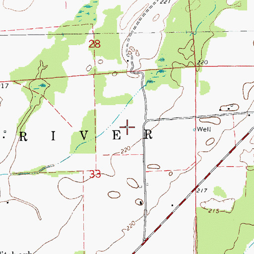 Topographic Map of Woodruff County School (historical), AR
