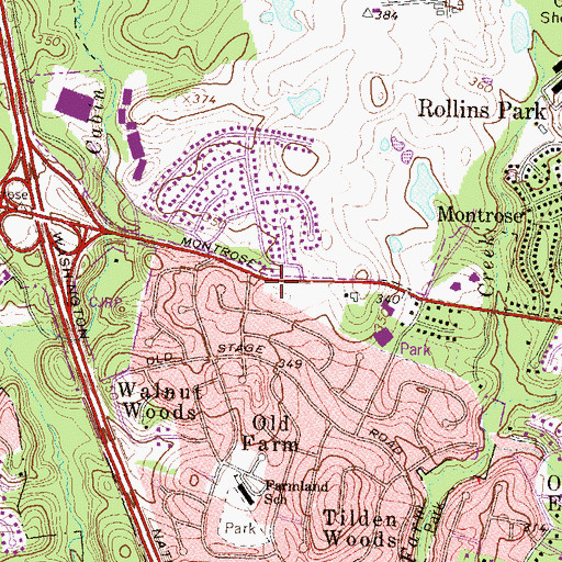 Topographic Map of Childrens Resource Center Library, MD