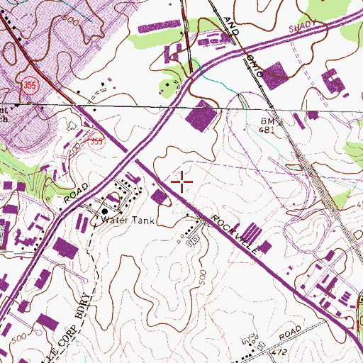 Topographic Map of Montgomery County Solid Waste Transfer Station, MD