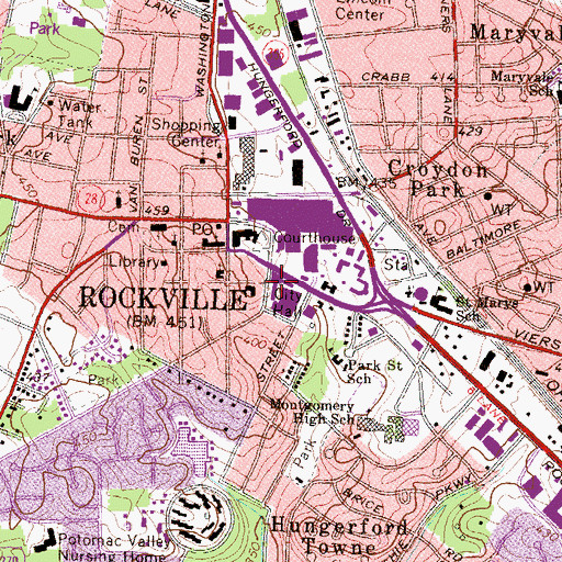 Topographic Map of Crooke Emergency Communications Center, MD