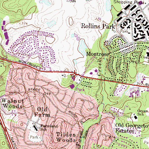 Topographic Map of Faith United Methodist Church, MD