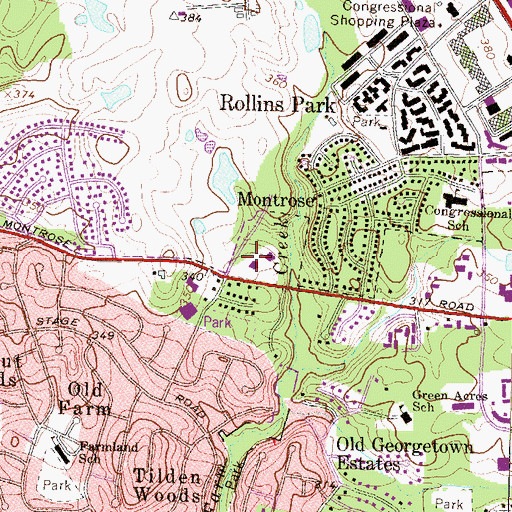 Topographic Map of Saint Elizabeths Catholic Church, MD