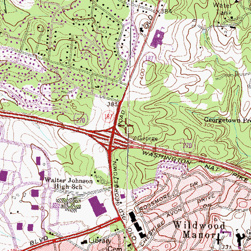 Topographic Map of Saint Marks United Presbyterian Church, MD