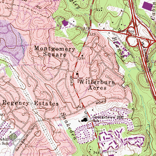 Topographic Map of Beth Sholom Congregational and Talmud Torah Synagogue, MD