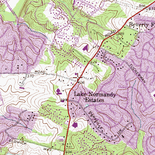 Topographic Map of Latter Day Saints Church, MD