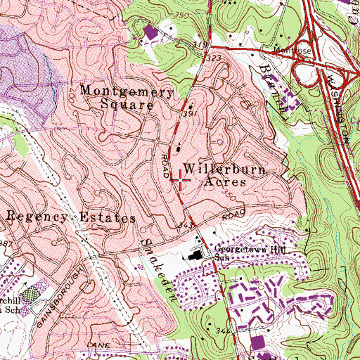 Topographic Map of Saint James Episcopal Church, MD