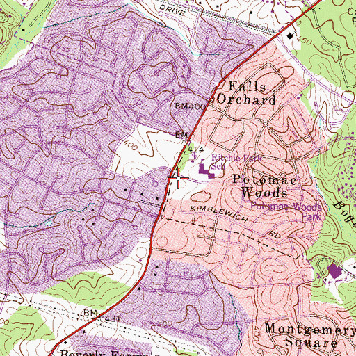 Topographic Map of Saint Raphaels Catholic Church, MD