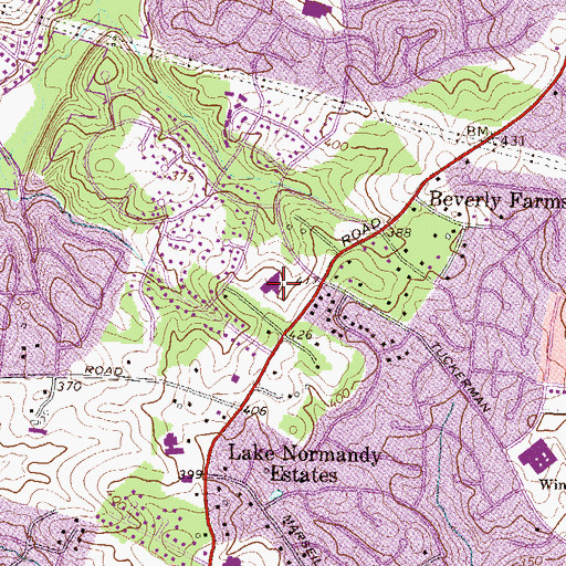 Topographic Map of Washington Hebrew Congreational Julia Bindman Center, MD