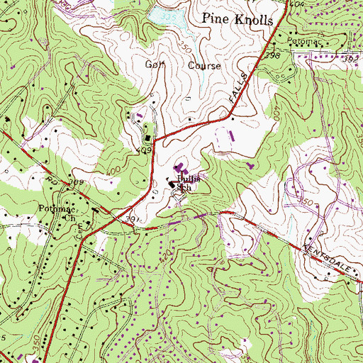 Topographic Map of Bullis School, MD