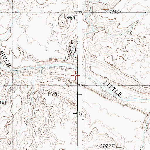 Topographic Map of Hopi Trail Canyon, AZ