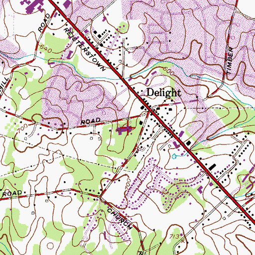 Topographic Map of Cedarmere Elementary School, MD