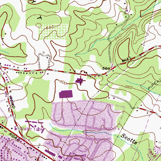 Topographic Map of Deer Park Elementary School, MD