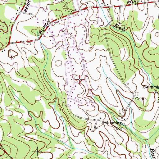 Topographic Map of Delight Meadows, MD