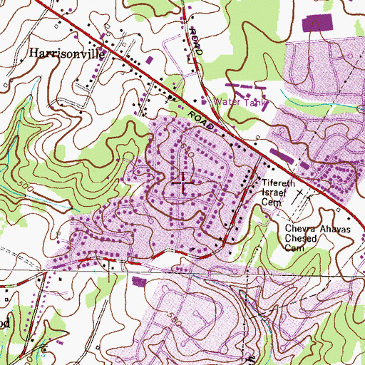 Topographic Map of Hernwood Heights, MD