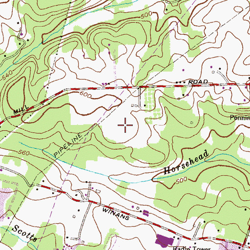 Topographic Map of Lyonswood, MD