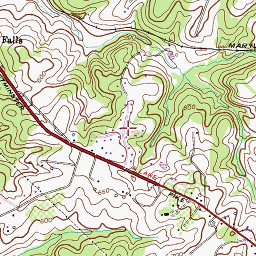 Topographic Map of Nob Hill, MD