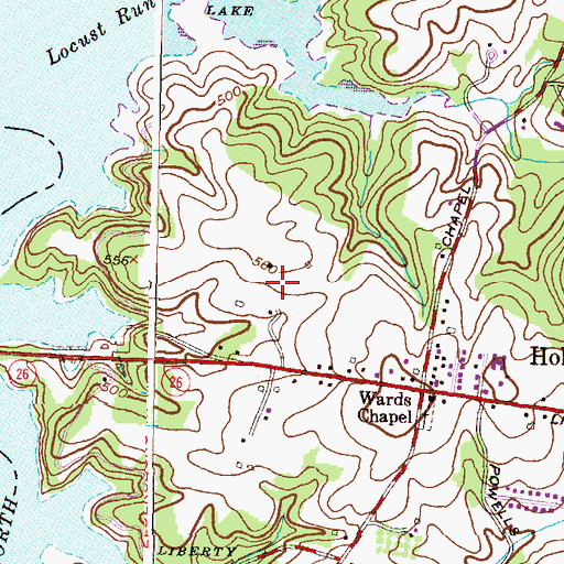 Topographic Map of Reservoir Ridge, MD