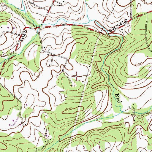 Topographic Map of Silverbrook Farm, MD