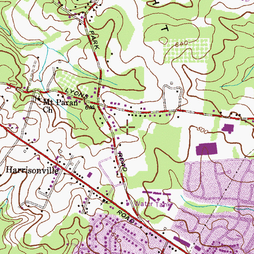 Topographic Map of Twelve Trees, MD