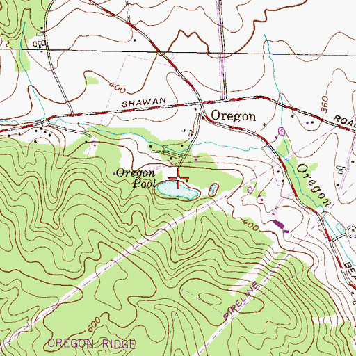 Topographic Map of Ashland Furnace (historical), MD