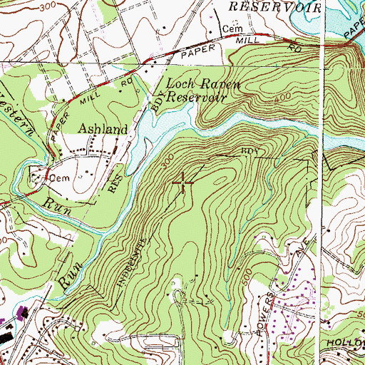 Topographic Map of Ashland Spring, MD
