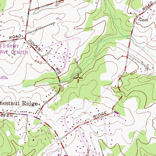 Topographic Map of Autumn Wind, MD