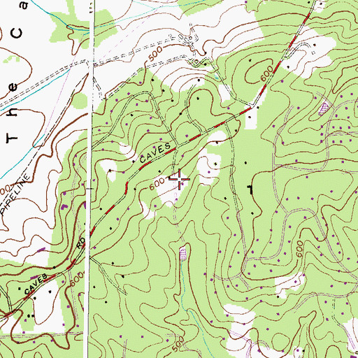 Topographic Map of Baronet Woods, MD
