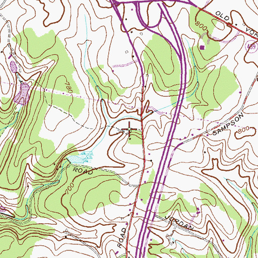Topographic Map of Beetree Mill, MD