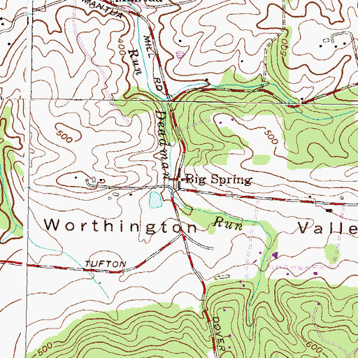 Topographic Map of Big Spring, MD