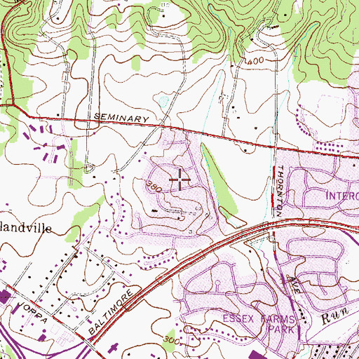 Topographic Map of Boxwood, MD