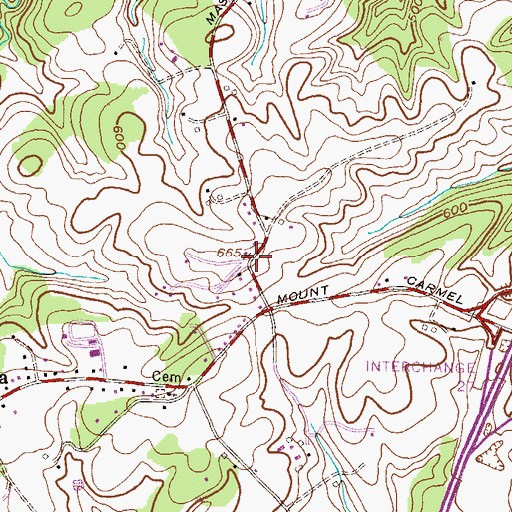 Topographic Map of Brandy Springs, MD