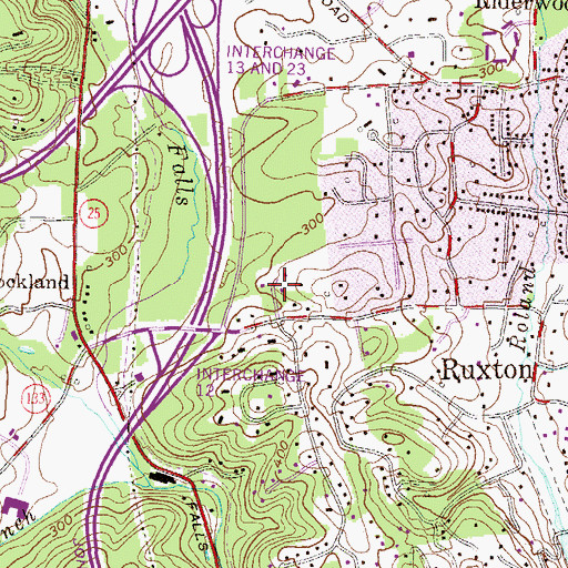 Topographic Map of Bridleshire, MD
