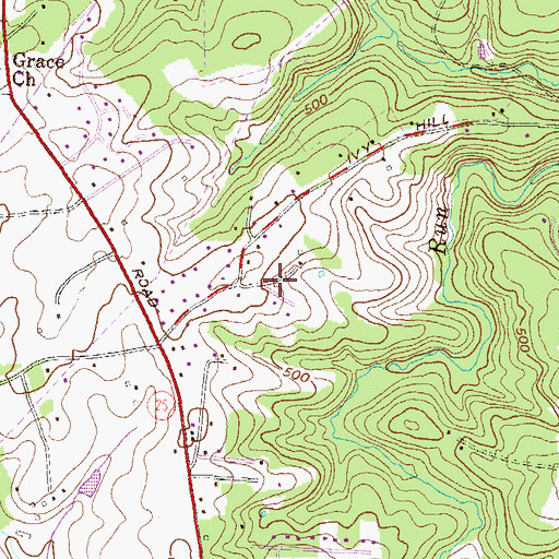 Topographic Map of Broadmeade, MD