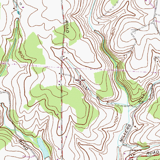 Topographic Map of Brook Valley Farms, MD