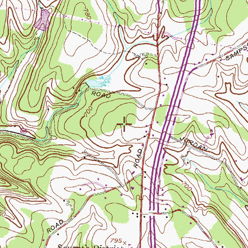 Topographic Map of Chalet De La Rance, MD