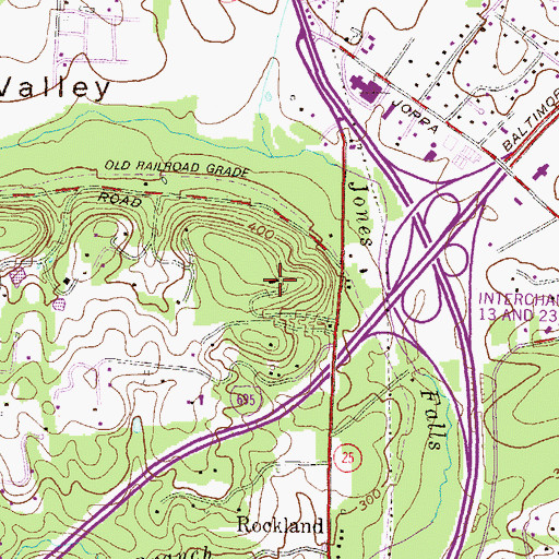 Topographic Map of Cloisters Child Museum, MD