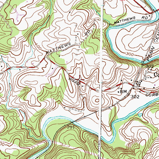 Topographic Map of Cloverfield, MD