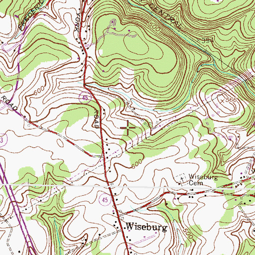 Topographic Map of Coachmans Field, MD