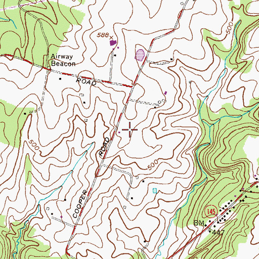 Topographic Map of Cooperfield, MD
