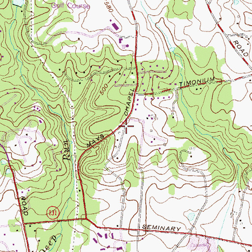 Topographic Map of Deer Run, MD