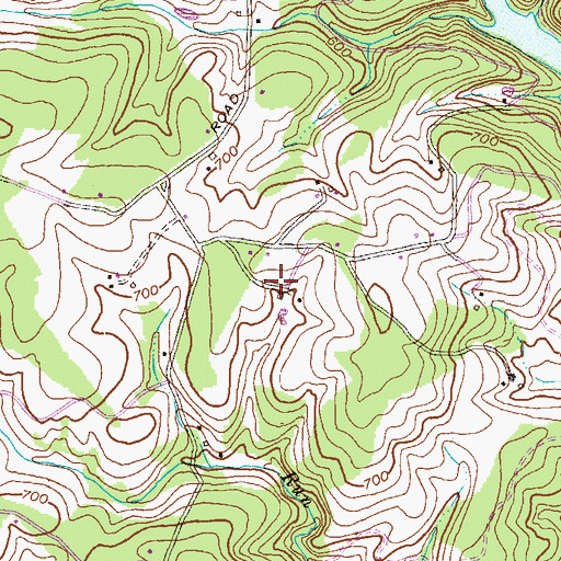 Topographic Map of Donney Brook Farms, MD