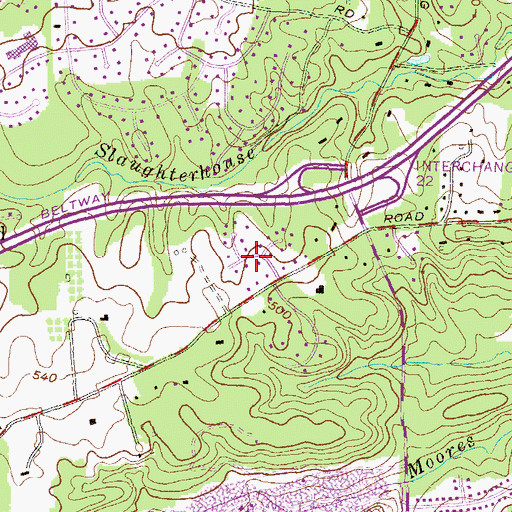 Topographic Map of Eden Roc, MD