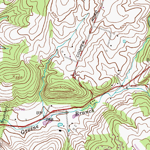 Topographic Map of Fairwood of Hunt Valley, MD